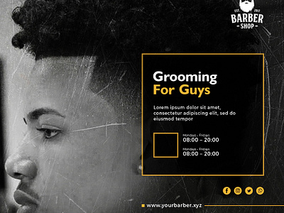 Premium Barber Services Social Media Post advertisment branding creativedesign creativemarketing design digital art flyer design graphic design poster design social media post visualdesign