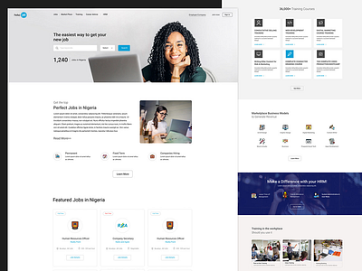Perfect Job - Job Seeking Website Design 🔍 career career platform employers freelance market hire online hire platform hiring hiring website homepage job finder job search job seeker website job web job website jobs landing page landing page design startup ui ux web design
