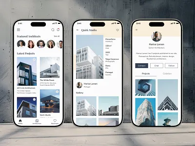 Home & Details Screen arcitecure clean design details screen figma home home screen minimal portfolio screen profile ui ux