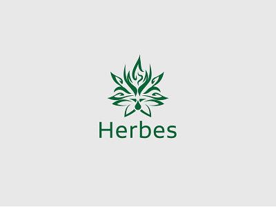 Herbes Logo Design (unused cannabis bud logo