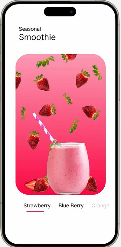 Seasonal Smoothie animation motion graphics ui