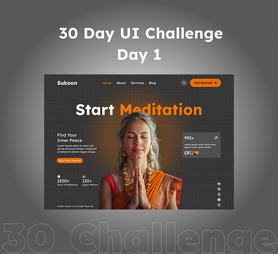 Meditation Landing Page figma graphic design landing page ui ui design ui ux website design