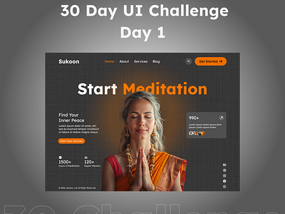 Meditation Landing Page figma graphic design landing page ui ui design ui ux website design