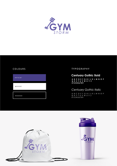 GYM Storm / Brand Style Guideline branding graphic design logo