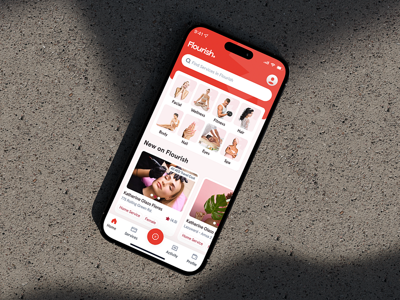 Wellness, Fitness & Beauty-Care Mobile App Design