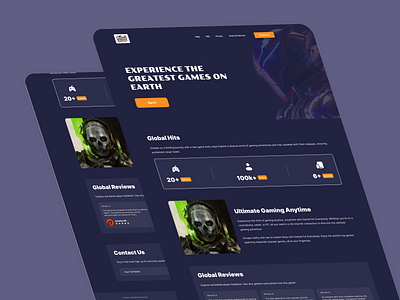 🎮 Game Stream Landing Page 🎮 app design branding design designer graphic design graphic designer illustration logo ui uiux