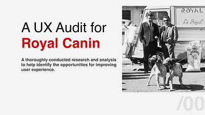 Royal Canin UX Audit analysis dog food research royal canin user experience user flow user journey user research ux audit