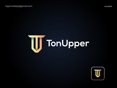 TonUpper logo design, TU letter logo design branding design graphic design icon logo logo design logo mark logos monogram logo saas technology tu logo ut letter logo