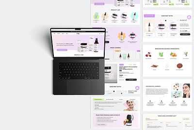 The Purple Soul - Website Design beauty web ui e commerce funky pink web skincare brand the purple soul ui