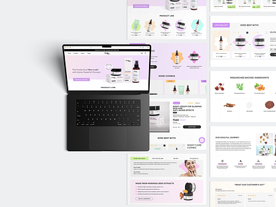 The Purple Soul - Website Design beauty web ui e commerce funky pink web skincare brand the purple soul ui