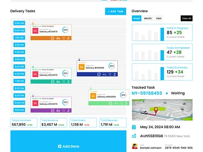 Delivery Management Dashboard UI Design dashboard delivery design driver management order ui ux vehicle