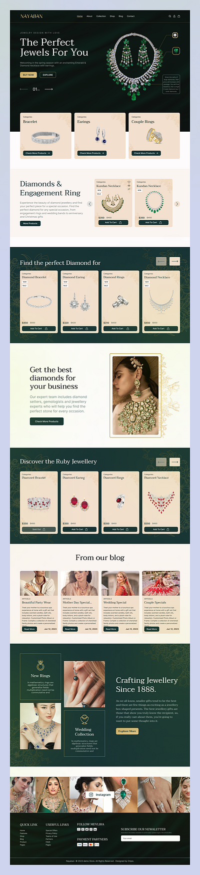 Jewelry Website Design best jewelry website design design ecommerce website figma design jewelry design jewelry ecommerce jewelry shop jewelry template website jewelry website jewelry website design oripio shop shopping website top design ui ux designer website design