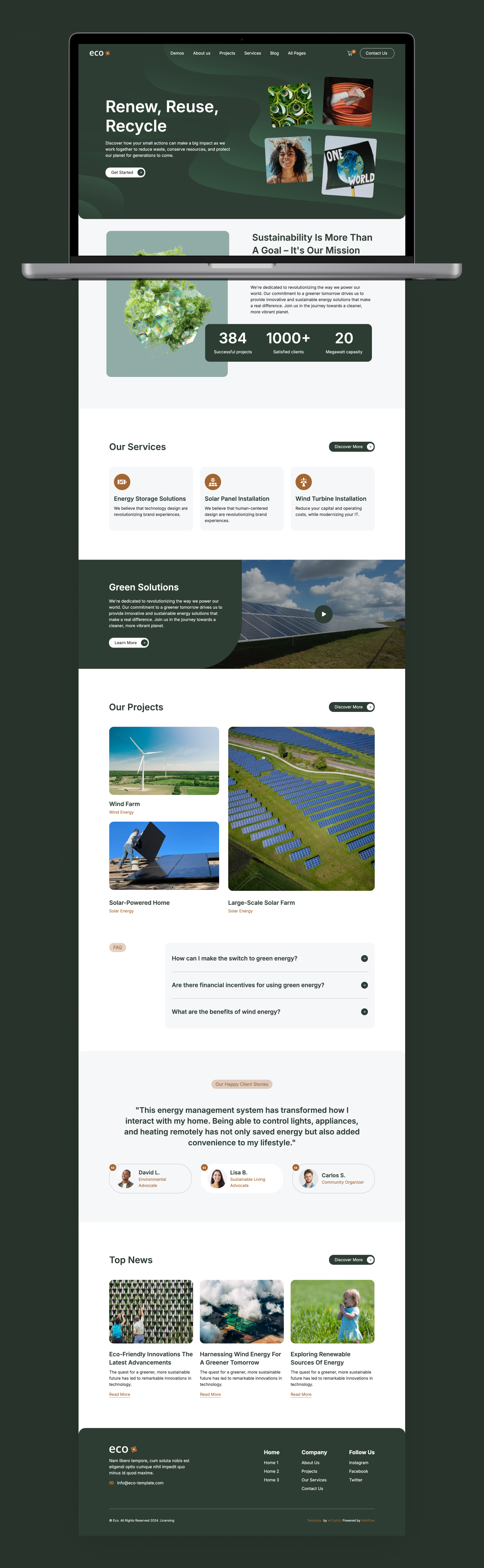 Eco ecology webflow template ecology website template figma design green energy professional template responsive design ui ui design webdesign webdesigner webflow webflow design webflow template webflow website website design