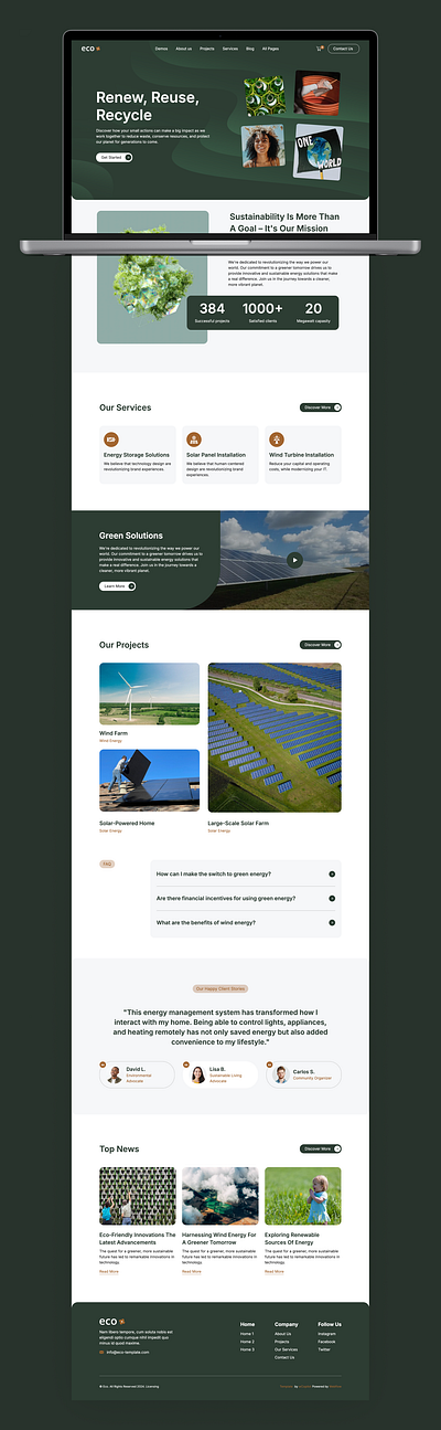 Eco ecology webflow template ecology website template figma design green energy professional template responsive design ui ui design webdesign webdesigner webflow webflow design webflow template webflow website website design