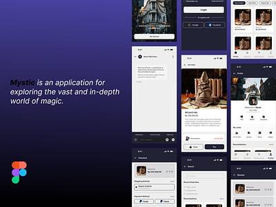 Mystic magic store equipment app design ui ux web