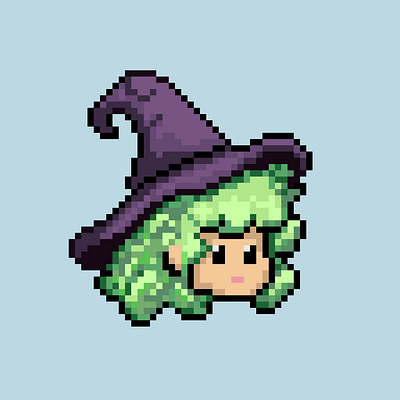 Enchanted chibi witch character concept design 🧙🏽‍♀️ ✨ aesprite character design illustration video games