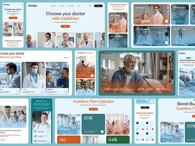 Medigo Health Care Website Project design doctor health health care healthcare hospital landing page medical medical care medicine modern project service ui web web design webdesign website