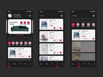 Furniture Shop Mobile App app design furniture mobile ui