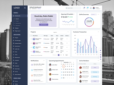 Dashboard UI dashboard saas ui