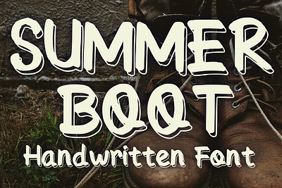 Summer Boot Font cartoon comic design display font font font design graphic graphic design hand drawn font hand drawn type hand lettering handwritten headline lettering logotype text type design typeface typeface design typography