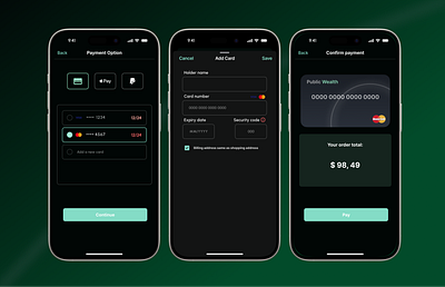 Streamlined Payment Experience UI app design figma ios mobile app payment ui