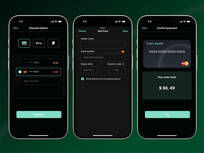 Streamlined Payment Experience UI app design figma ios mobile app payment ui