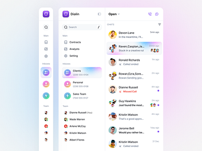 Dialin.ai: Sidebar Navigation Menu dashboard design design system digital product design minimal product product design quick search saas saas dashboard saas design saas product sajon sidebar ui ui design ux ux design web web app