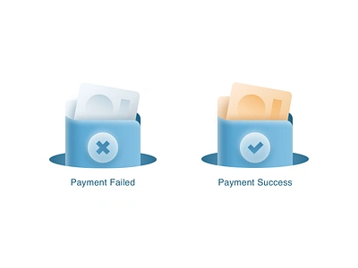 A set of payment status icons illustration payments