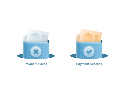 A set of payment status icons illustration payments