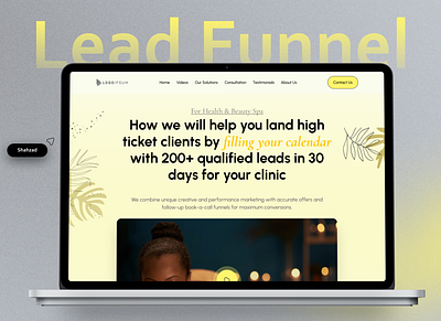 Spa Landing page UI design - Sales Funnel - Lead Funnel funnel design health website ui landing page landing page ui sales funnel spa website ui ui design wellness website ui