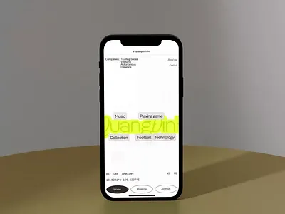 Quang Dinh Portfolio - Mobile Version creative design inspiration interaction layout mobile portfolio projects transition typeface ui website