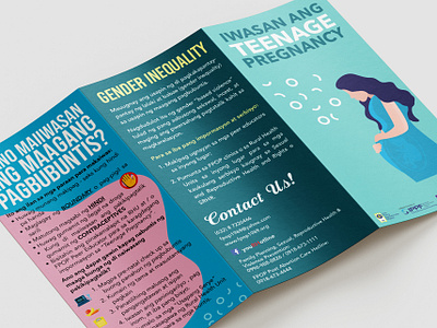 Teenage Pregnancy Brochure (3-Fold) adobecreativesuite brochurelayout colorseparation graphicdesign healthawareness printdesign