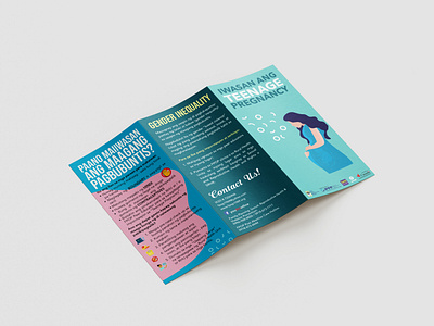 Teenage Pregnancy Brochure (3-Fold) adobecreativesuite brochurelayout colorseparation graphicdesign healthawareness printdesign