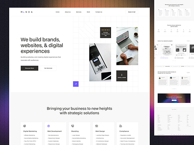 Monda - Digital Agency Company agency creative design digital marketing minimal trending trendy ui uiux design ux web website white space