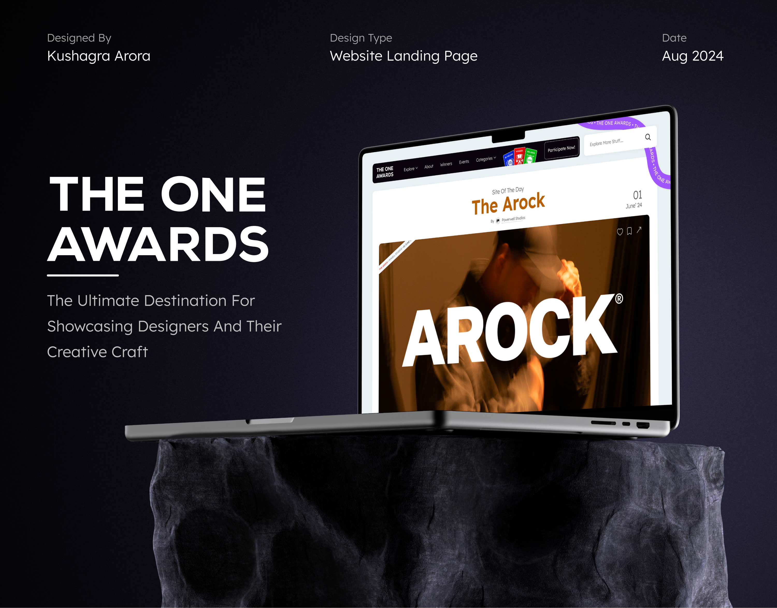 The One Awards Website Landing Page ai awards website brand branding casestudy figma landing page productdesign ui uiux uiuxdesign userexperience userinterface ux uxcasestudy website website design
