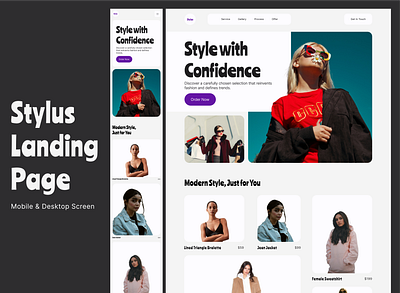 Stylus eCommerce Landing page design branding design ecommerce figma graphic design illustration logo ui vector webdesign