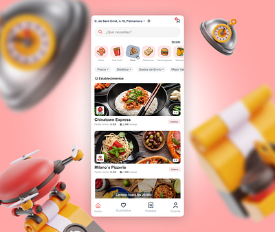 Delivery App Concept app concept delivery deliveryapp designconcept foodapp glovo graphics illustrations justeat landingpage mobileappdesign ubereats ui uiuxdesign ux