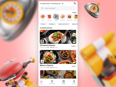 Delivery App Concept app concept delivery deliveryapp designconcept foodapp glovo graphics illustrations justeat landingpage mobileappdesign ubereats ui uiuxdesign ux