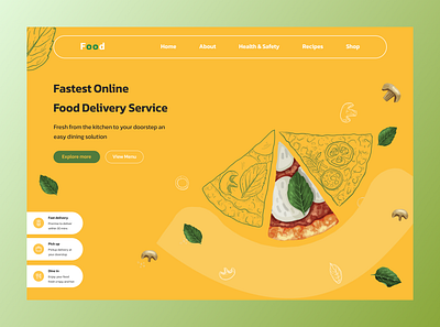 Food Delivery ( Hero design) delivery food graphic design ui ux vector