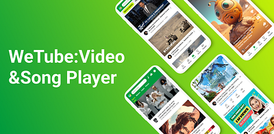 WeTube:Watch YouTube Videos Without Ads. app branding design graphic design illustration logo mobile music reels short tiktok ui vector video youtube