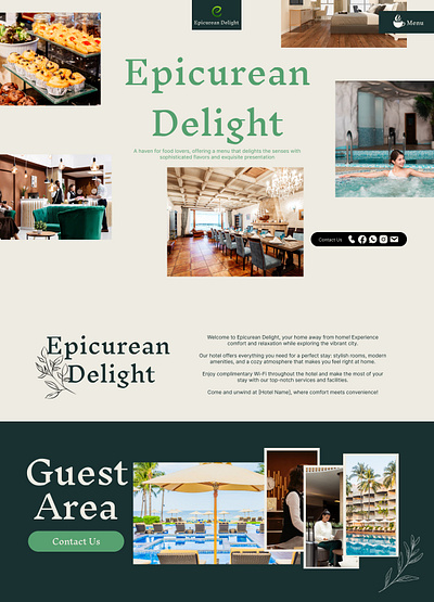 Website for a Hotel hotel website ui