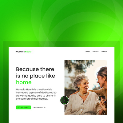 Homecare Landing Page Redesign. landing page ui uiux ux design web design