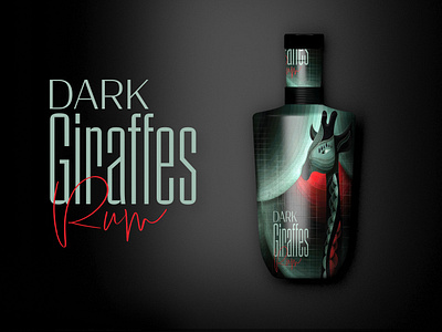 Dark Giraffes Rum, Spirits Packaging Design & Branding 3d brand design brand guidelines brand naming branding illustration logo design package design packagin design packaging typography