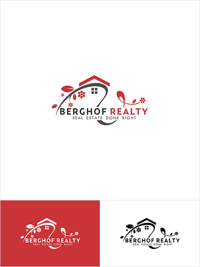 Berghof Realty Real estate logo branding graphic design logo real estate