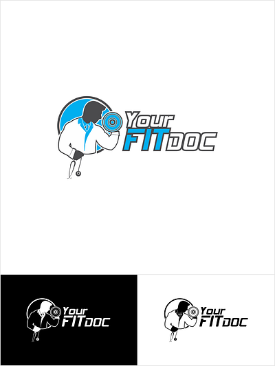 Fit Doctor Logo branding fitness graphic design logo