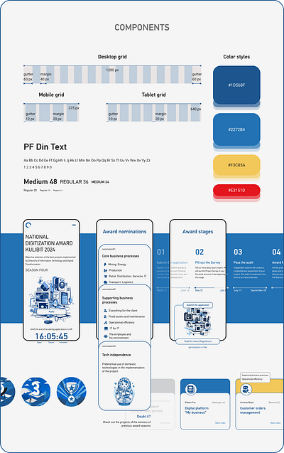 Website redesign for the National Digitalization Award about design system landing page ui kit uxui uxui design web design website design