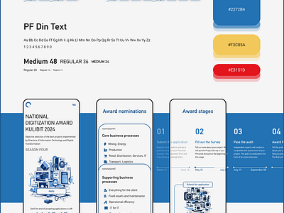 Website redesign for the National Digitalization Award about design system landing page ui kit uxui uxui design web design website design
