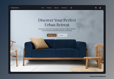 UrbanNest design herosection typography ui ux website