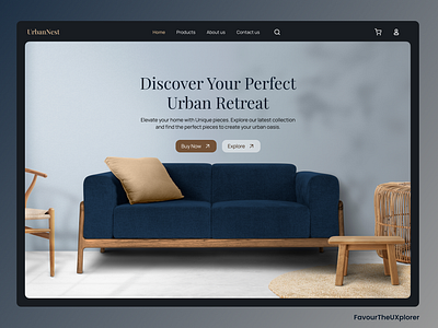 UrbanNest design herosection typography ui ux website