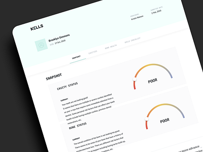 KELLS-WebApp blue branding dental dentist product design ui webapp